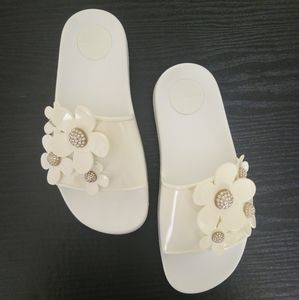 Marc Jacobs White Floral Pool Slides